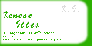 kenese illes business card